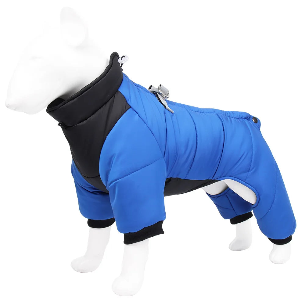 Dog Clothes Four Feet Clothing Warm Winter Coat Reflective Rainproof Dog Clothes Windproof Overall for Dogs Pet Cotton Clothes