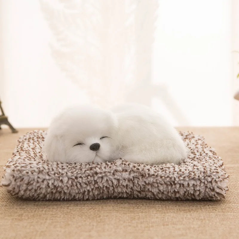 Lovely Plush Puppy Doll Toy Home Decoration Car-styling Car Ornaments Cute Simulation Sleeping Dogs Dashboard Decoration