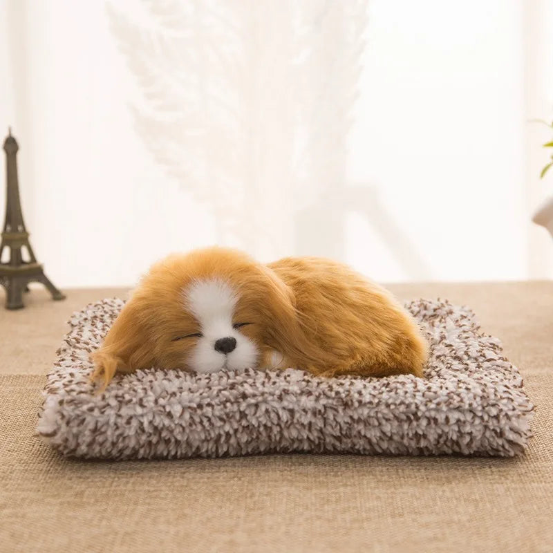 Lovely Plush Puppy Doll Toy Home Decoration Car-styling Car Ornaments Cute Simulation Sleeping Dogs Dashboard Decoration