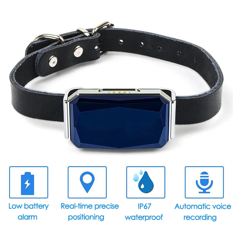 Pet GPS Tracker Location Adjustable Collar Anti-Lost Smart Real-Time Call Remote Control GPS Locator for Dogs Cats Sheep