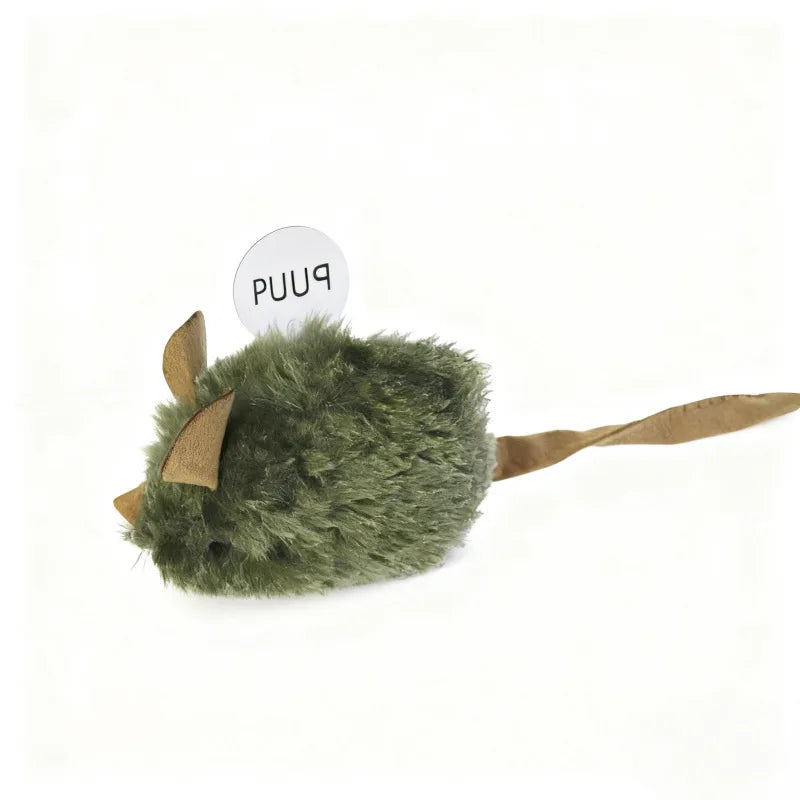 Cat Self Entertainment Toy Realistic Plush Squeaking Mouse Interactive Play Mice Boredom Buster Kitten Fun Activity