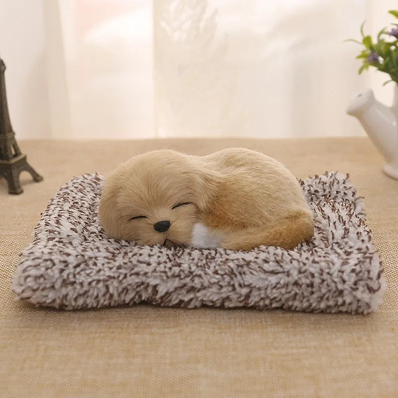 Lovely Plush Puppy Doll Toy Home Decoration Car-styling Car Ornaments Cute Simulation Sleeping Dogs Dashboard Decoration