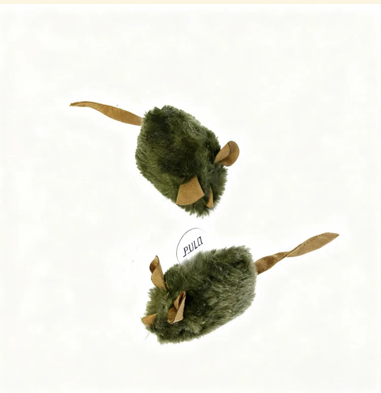 Cat Self Entertainment Toy Realistic Plush Squeaking Mouse Interactive Play Mice Boredom Buster Kitten Fun Activity