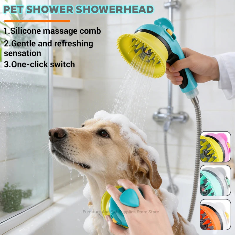 Pet showerhead cat and dog showerhead one key switch showerhead dog washing supplies brushes massage tools pet supplies
