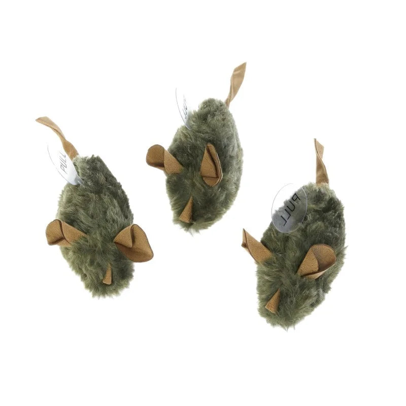 Cat Self Entertainment Toy Realistic Plush Squeaking Mouse Interactive Play Mice Boredom Buster Kitten Fun Activity
