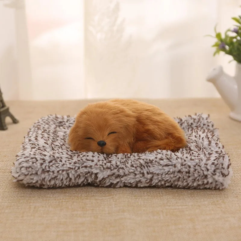 Lovely Plush Puppy Doll Toy Home Decoration Car-styling Car Ornaments Cute Simulation Sleeping Dogs Dashboard Decoration