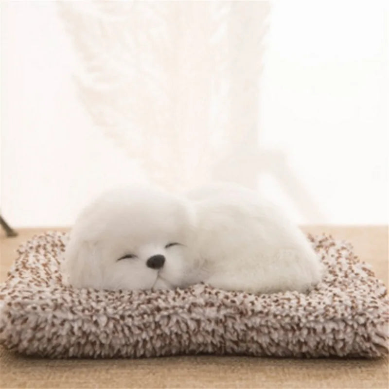 Lovely Plush Puppy Doll Toy Home Decoration Car-styling Car Ornaments Cute Simulation Sleeping Dogs Dashboard Decoration