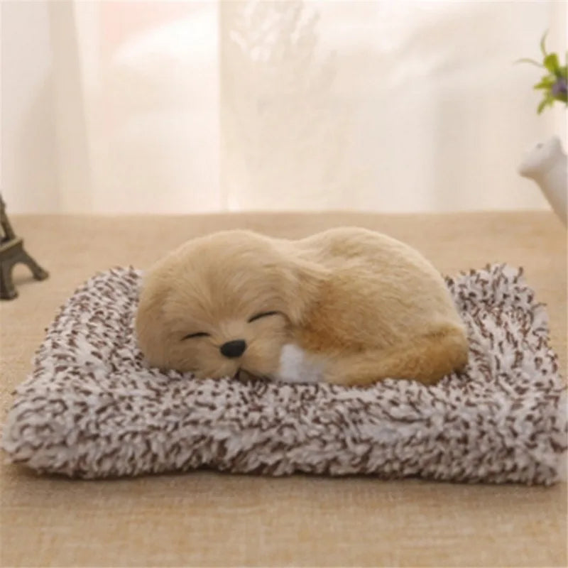 Lovely Plush Puppy Doll Toy Home Decoration Car-styling Car Ornaments Cute Simulation Sleeping Dogs Dashboard Decoration