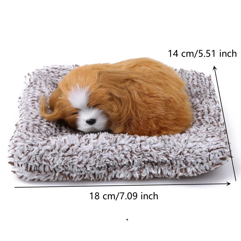 Lovely Plush Puppy Doll Toy Home Decoration Car-styling Car Ornaments Cute Simulation Sleeping Dogs Dashboard Decoration