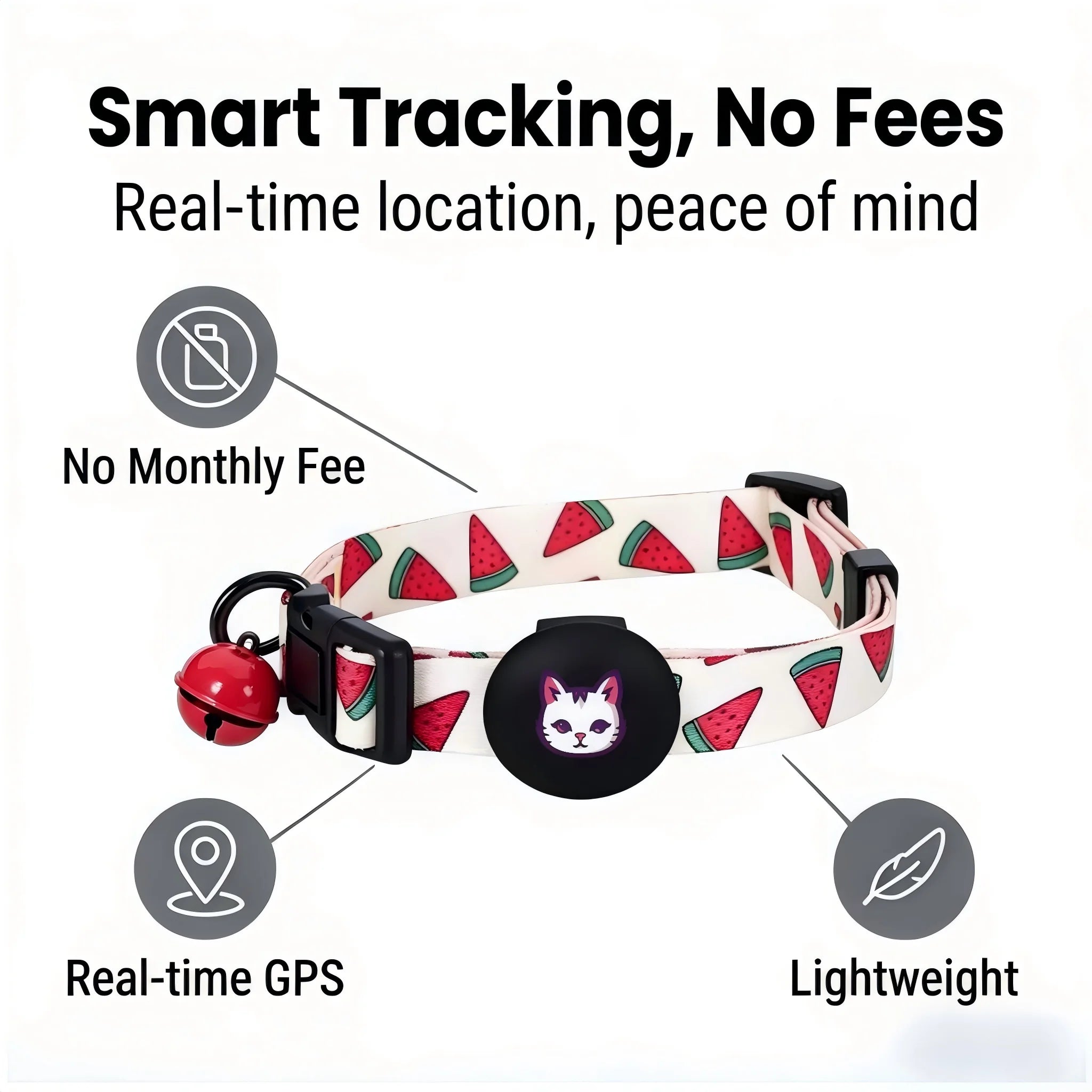 Smart GPS Tracker for pet collar to use dog and Cat GPS Tracker Real-time Positioning Alarm pet Tracker collar(Android & iOS)